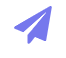 Icono de un avión de papel apuntando hacia arriba, representando novedades o noticias.
